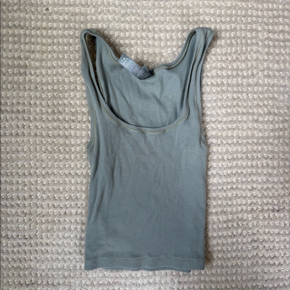 Greenish gray skims tank top